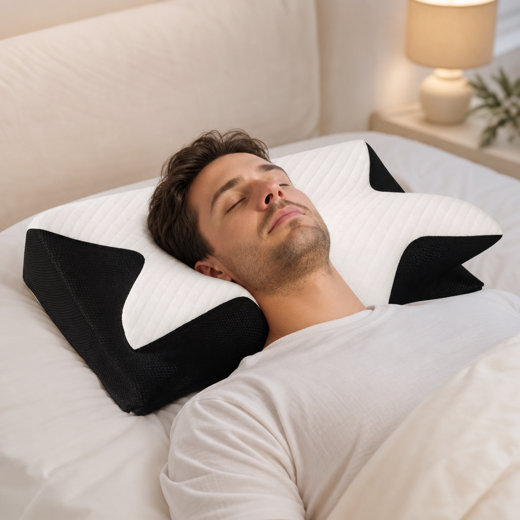 CloudRest'Comfortable Memory Foam Sleep Pillow Cervical Orthopedic Neck Massage Bed Pillow