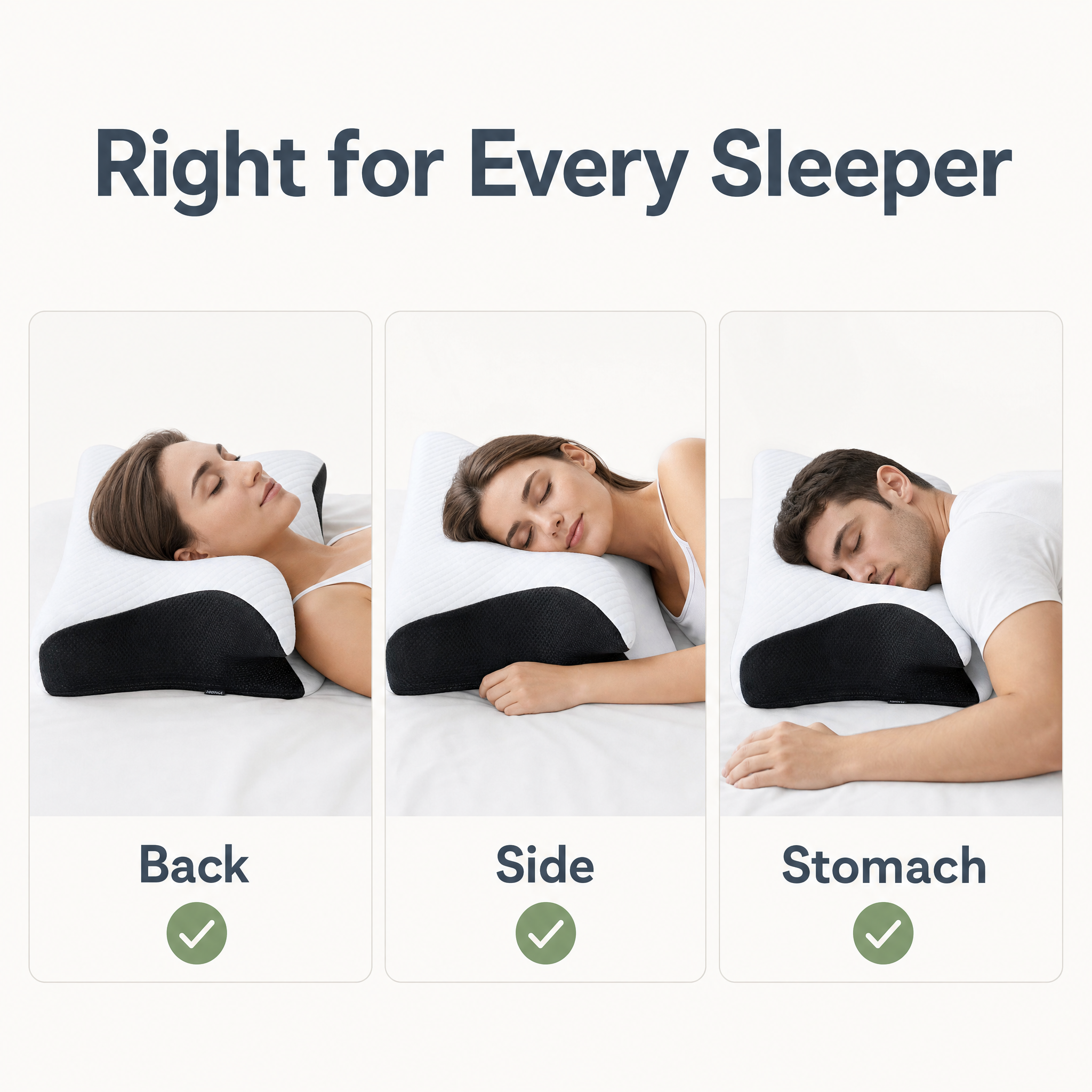 CloudRest'Comfortable Memory Foam Sleep Pillow Cervical Orthopedic Neck Massage Bed Pillow