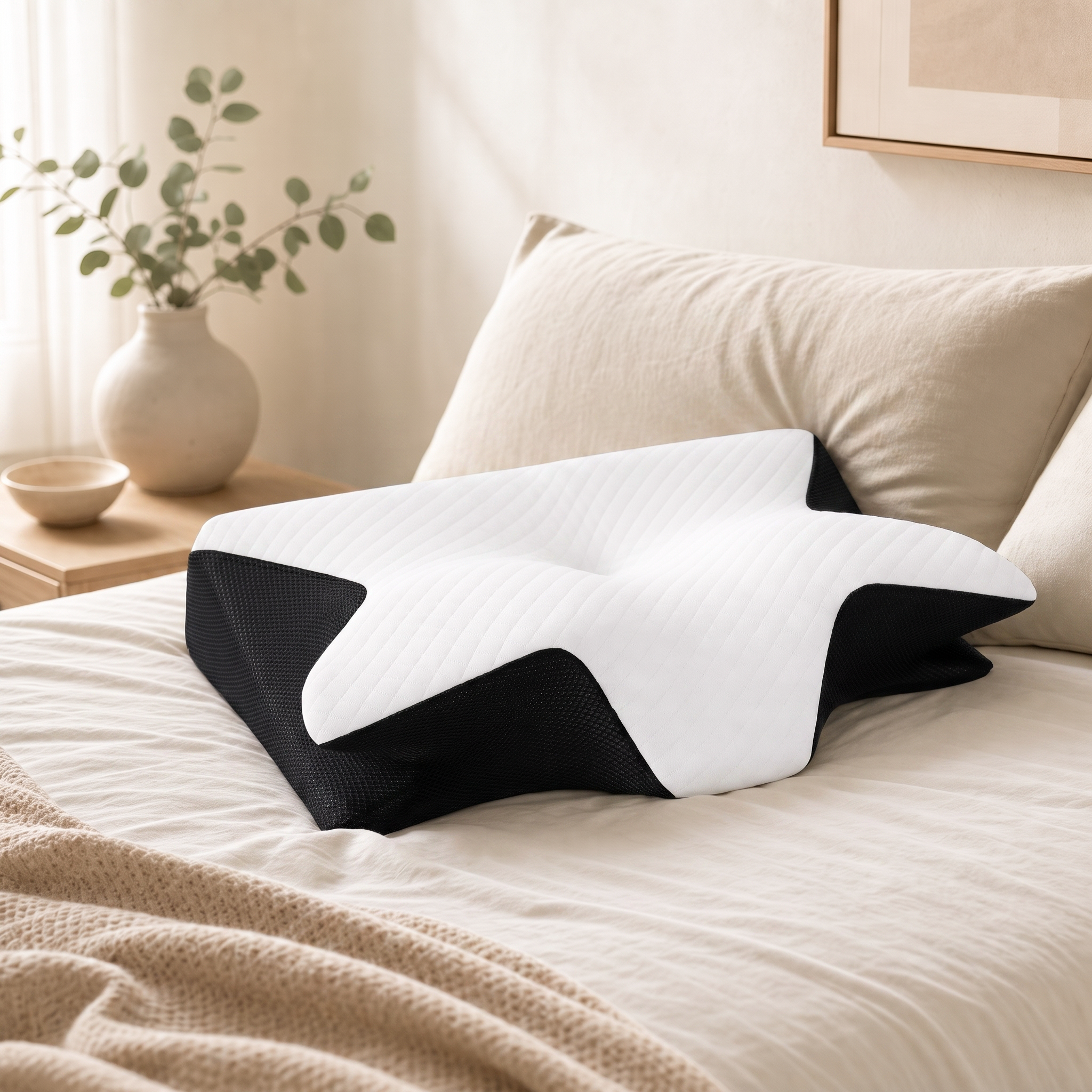 CloudRest'Comfortable Memory Foam Sleep Pillow Cervical Orthopedic Neck Massage Bed Pillow